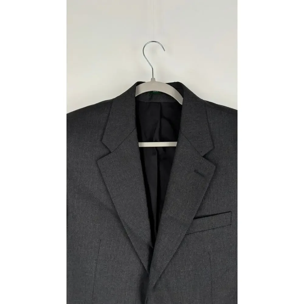 Lauren Ralph Lauren Wool Blazer Sports Coat Mens Size 40R Grey Two Button
